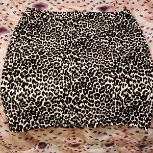 Womens Leopard Print Pencil Skirt